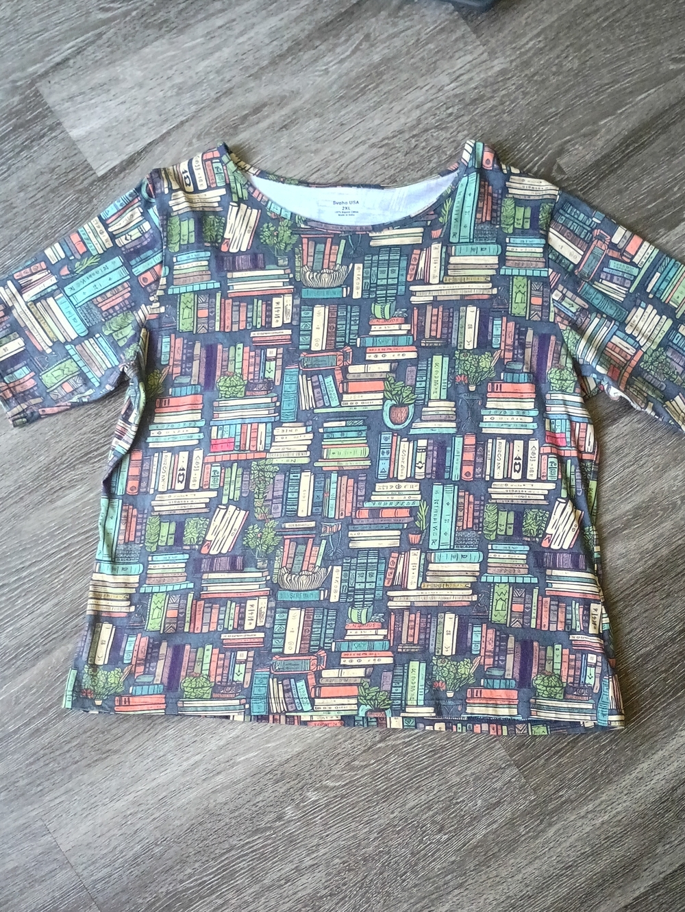 Svaha Botanical Library Top, Organic Cotton